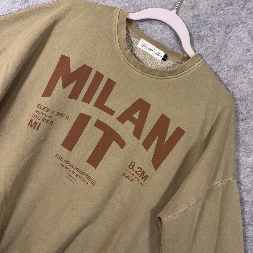 The Laundry Room x Revolve Welcome to Milan Jumper Sweatshirt XS Camel Gold
